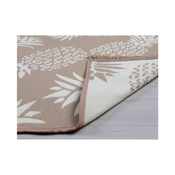 Covor reversibil Pineapple, 120 x 180 cm, bej-alb-image-3