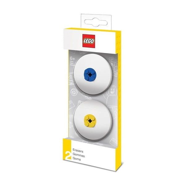 Set 2 radiere LEGO®, albastru și galben
