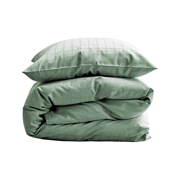 Lenjerie de pat verde/verde-deschis din damasc pentru pat de o persoană 140x200 cm Clear – Södahl