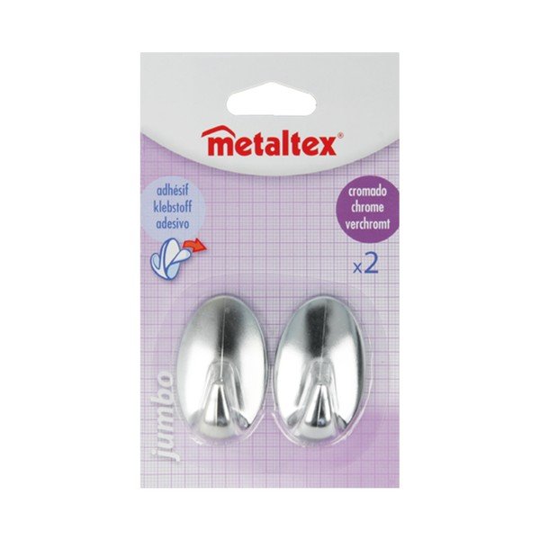 Set 2 cârlige autoadezive din plastic Metaltex Greg-image-2