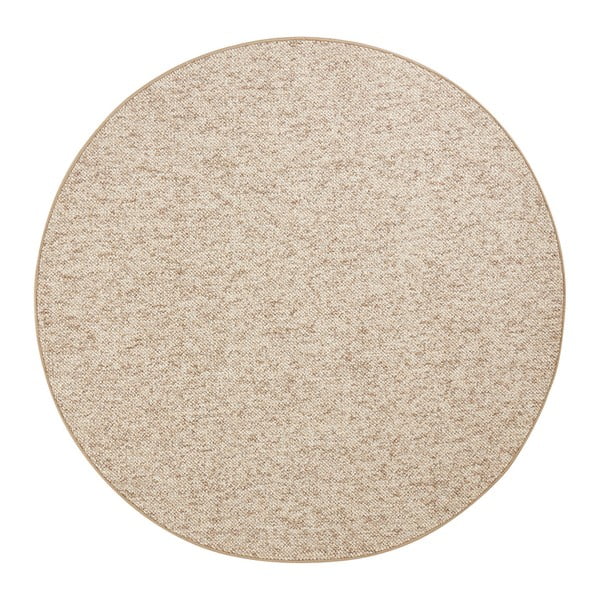 Covor BT Carpet Wolly, ⌀ 133 cm, bej maroniu