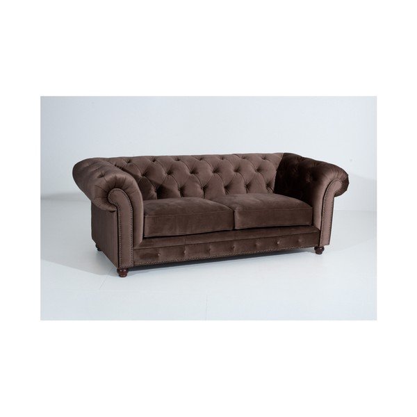 Canapea Max Winzer Orleans Velvet, 216 cm, maro închis-image-3