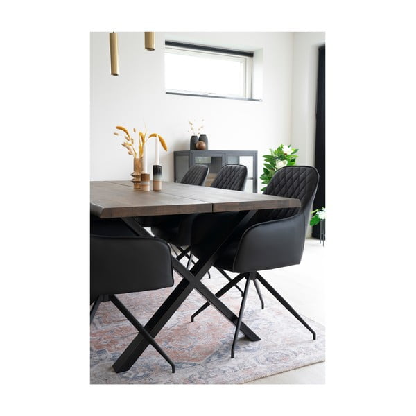 Scaun de sufragerie negru tapițat Harbo – House Nordic-image-4