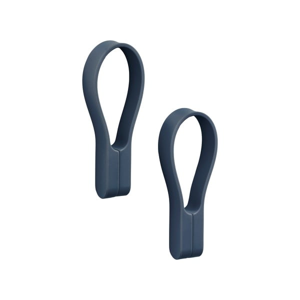 Clipsuri pentru prosoape albastre 2 buc. din silicon Loop – Zone