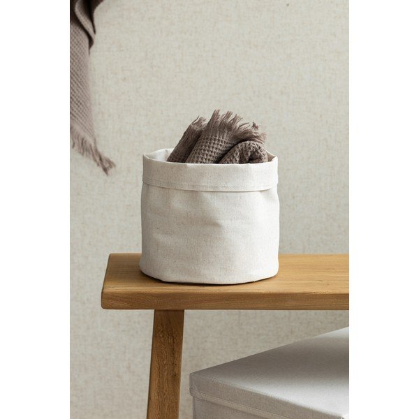 Coș de depozitare din material textil ø 20x20 cm Soft Storage Round – Bigso-image-3