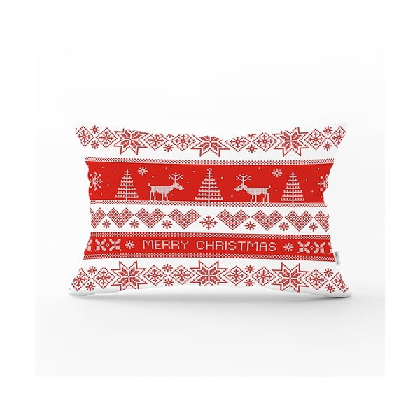 Față de pernă cu model de Crăciun Minimalist Cushion Covers Nordic Knit, 35 x 55 cm