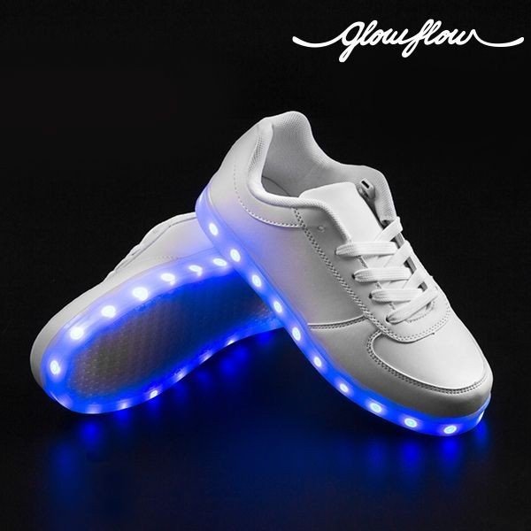 Adidași cu LED InnovaGoods GlowFlow Trainers, mărime 40, alb-image-3