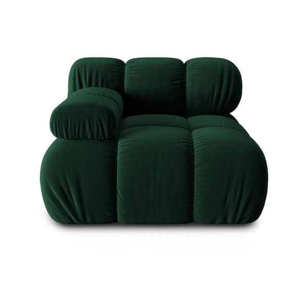 Modul pentru canapea verde cu tapițerie din catifea (colț stânga) Bellis – Micadoni Home