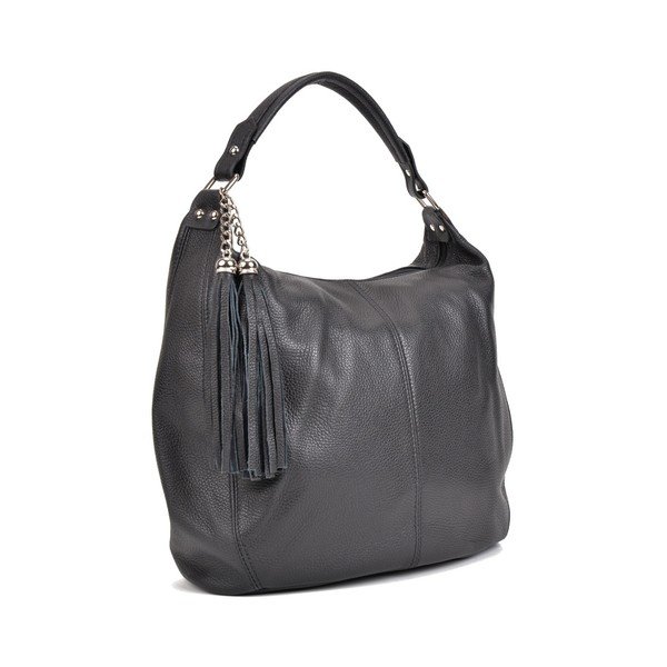 Geantă din piele Sofia Cardoni Bruhna, negru-image-1