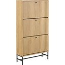 Pantofar în culoare naturală cu deschidere înclinată cu aspect de lemn de stejar 72x140x25 cm Albany  – Actona