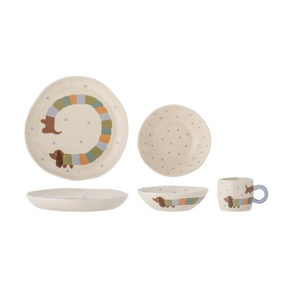 Set de veselă pentru copii 3 buc. din gresie Charlie – Bloomingville Mini-image-2