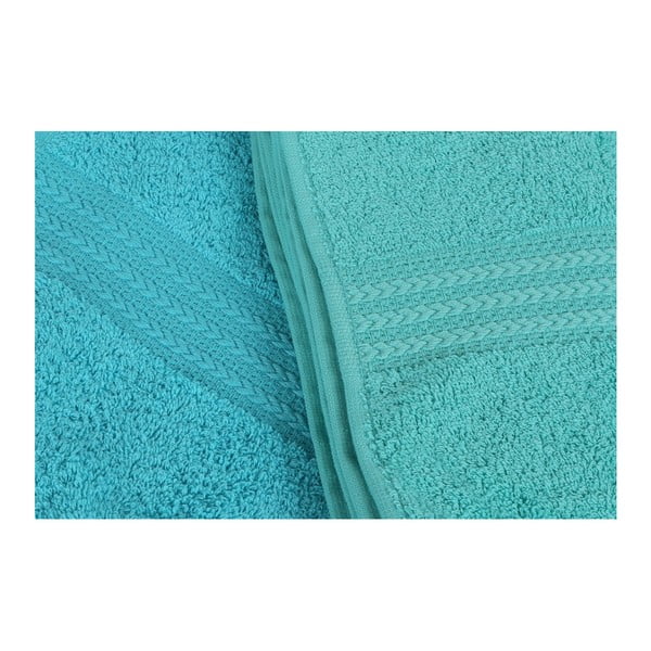 Set 4 prosoape baie Rainbow Water, 70 x 140 cm, turcoaz-image-3
