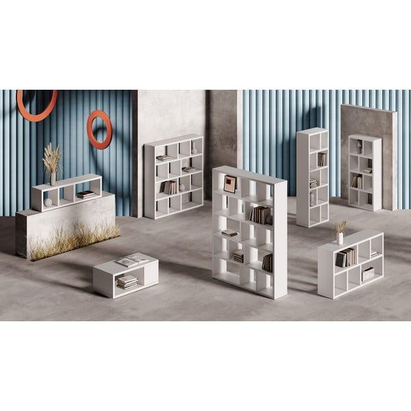 Bibliotecă albă 150x83 cm Berlin – TemaHome-image-1