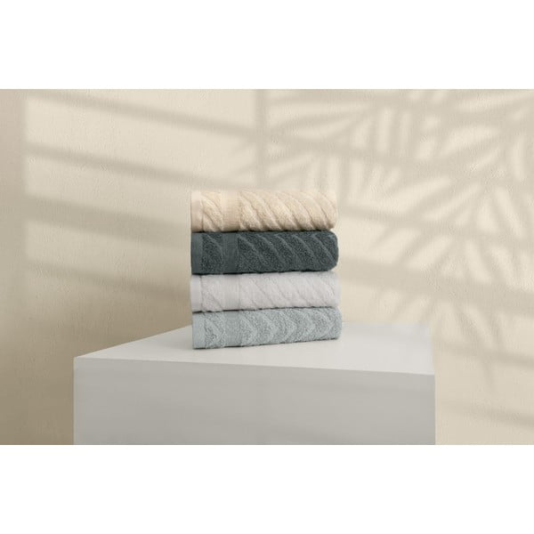 Prosoape galbene-gri 4 buc. din bumbac din frotir 50x90 cm – Foutastic-image-1