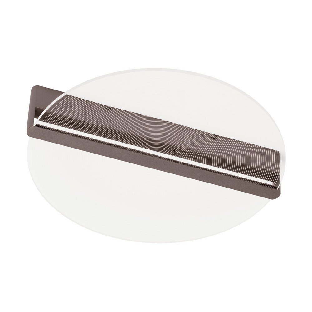 Plafonieră maro LED cu intensitate reglabilă din aluminiu cu abajur din sticlă acrilică Noah – Nova Luce