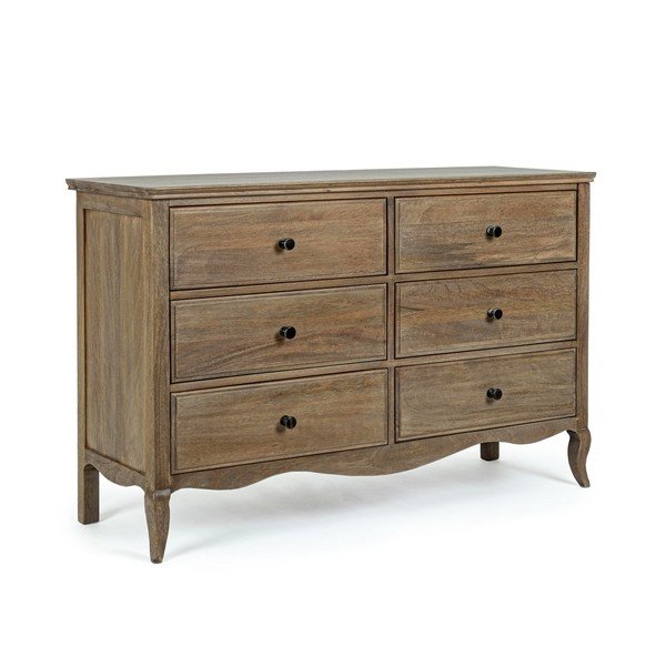 Comodă în culoare naturală închisă din lemn de mango 125x80x42 cm Domitille – Bizzotto-image-2