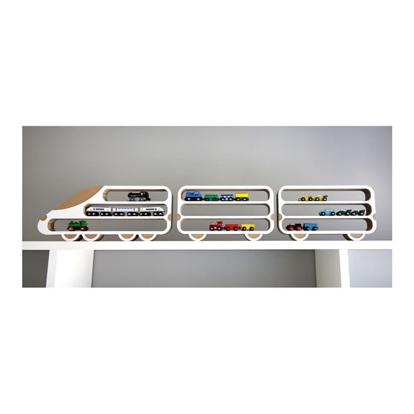 Set 3 rafturi Unlimited Design, locomotivă - vagon-image-3