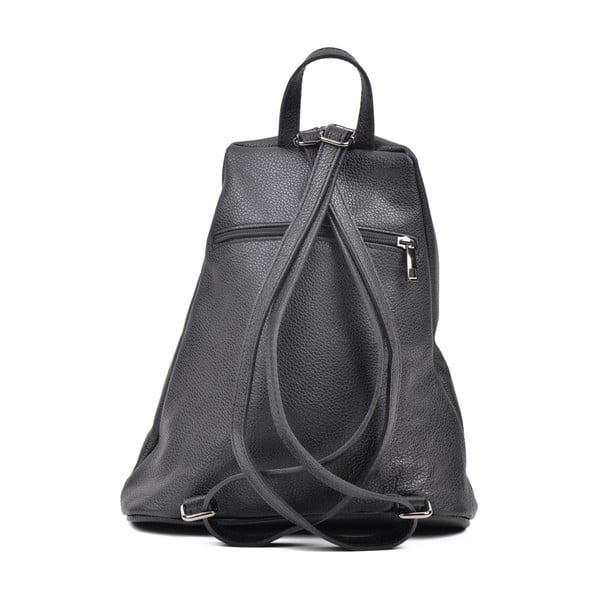 Rucsac din piele Luisa Vannini Mell, negru-image-1