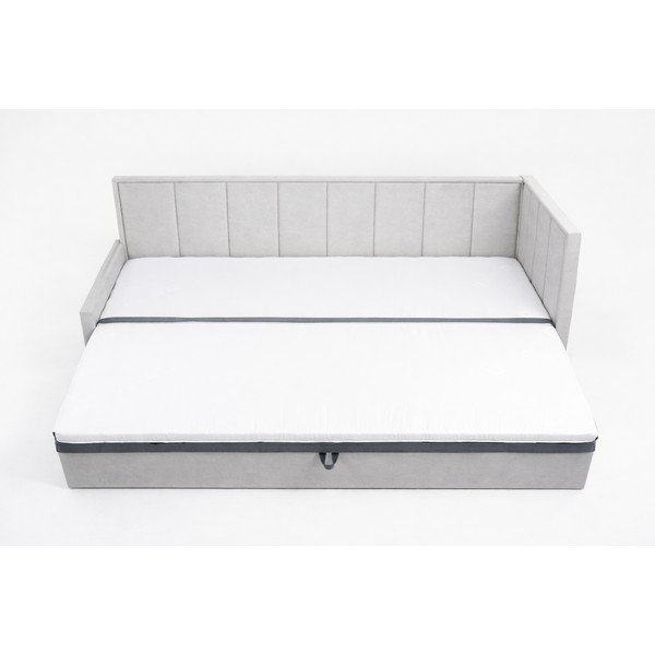 Canapea gri extensibilă/cu spațiu de depozitare cu tapițerie din chenille 214 cm Fulgeo – ELTAP-image-3