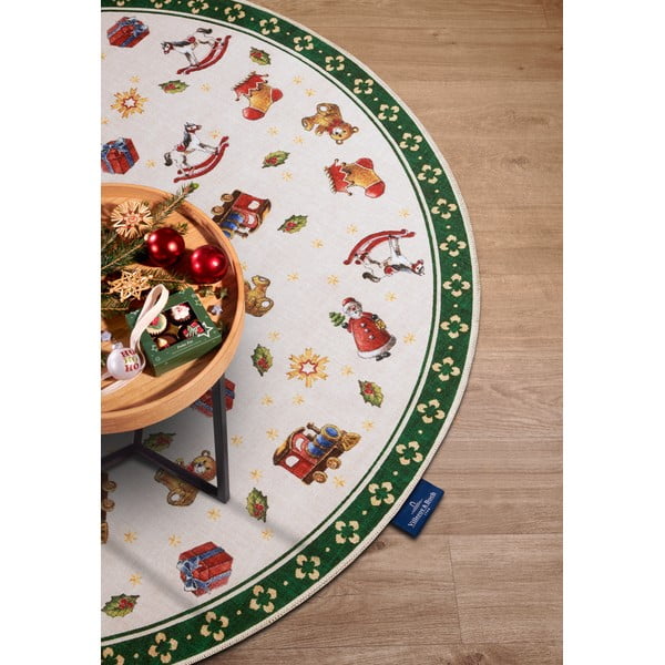 Covor verde rotund ø 150 cm  cu model de Crăciun Green Christmas – Villeroy&Boch-image-3