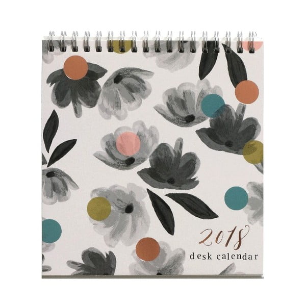 Calendar masă pentru anul 2018 Portico Designs Caroline Gardner Rose Tinted