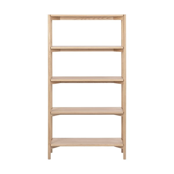 Bibliotecă în culoare naturală cu aspect de lemn de stejar 86x160x30 cm Braidwood – Actona