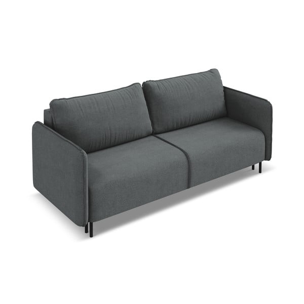 Canapea gri închis extensibilă/cu spațiu de depozitare 226 cm Luana – Makamii-image-3
