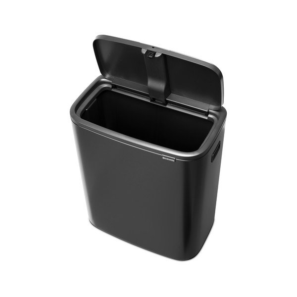 Coș de gunoi gri închis cu senzori de atingere din oțel 60 l Bo Touch Bin – Brabantia
