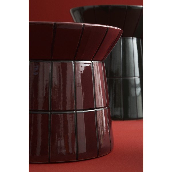 Măsuță de cafea burgundy rotundă din ceramică ø 37,5 cm Abbes – Bizzotto-image-3