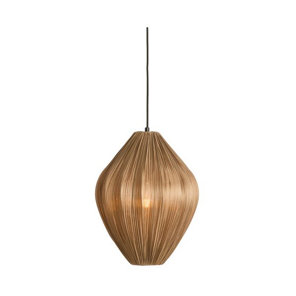 Lustră maro cu abajur textil ø 12 cm Verita – Light & Living-image-1