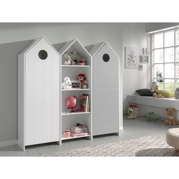 Șifonier de copii alb/gri deschis  173x171,5 cm CASAMI – Vipack-image-1