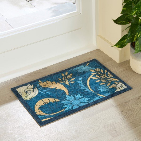 Covoraș de intrare 40x60 cm William Morris Blue – Artsy Doormats-image-1
