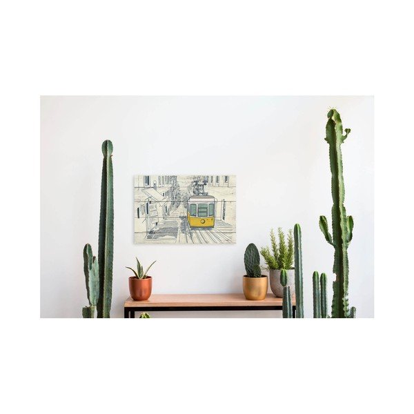 Semn din lemn 60x40 cm Train – Really Nice Things-image-1