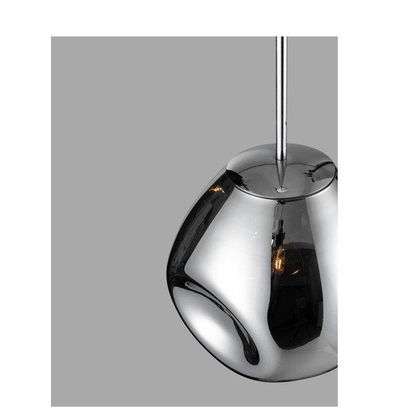 Lustră argintiu-lucios din sticlă ø 25 cm Lava – Nova Luce-image-2