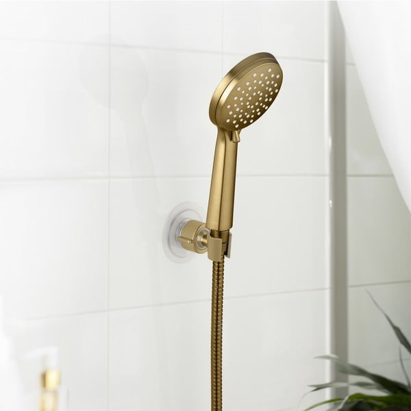 Suport pentru capul de duș auriu autoadeziv din plastic Libertà – Wenko-image-1