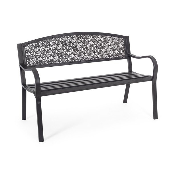 Bancă de grădină gri antracit din metal Lizette – Bizzotto-image-2