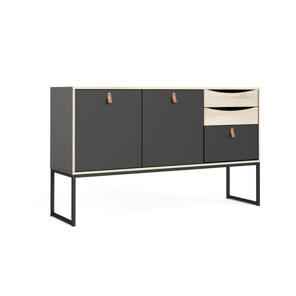 Comodă Tvilum Stubbe, 147x87 cm, negru-natural-image-3