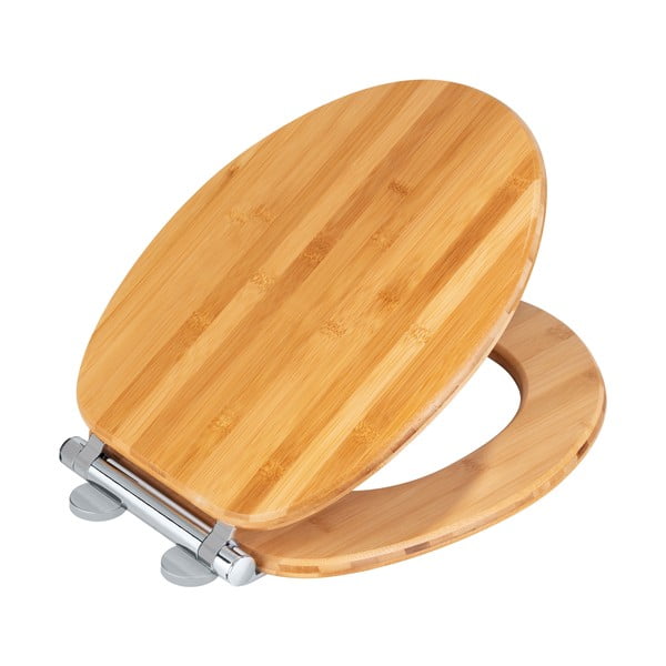 Capac WC din lemn cu sistem de închidere lentă Wenko Bambusa, 35 x 41 cm-image-2
