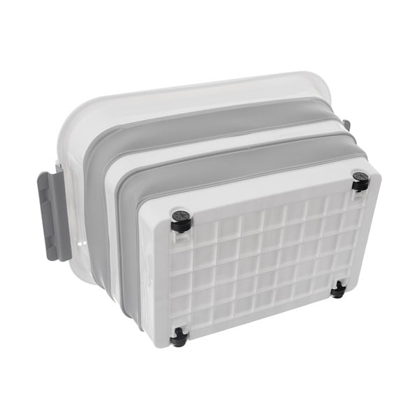 Cutie de depozitare albă/gri din plastic cu capac 54x39x28 cm Kemp – Orion-image-2