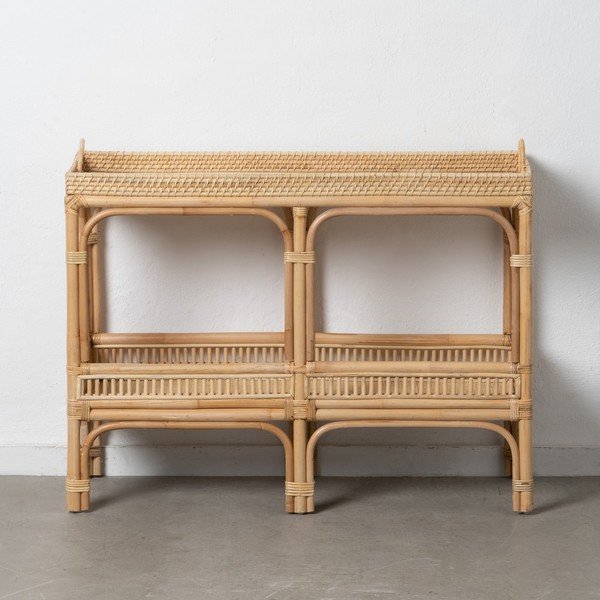 Masă consolă în culoare naturală din ratan 38x100 cm Ratán – Ixia-image-2