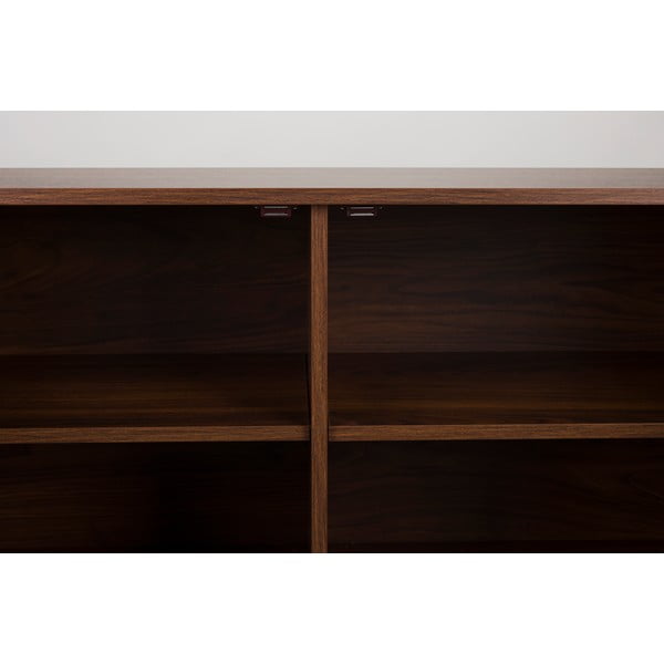 Comodă maro cu aspect de lemn de nuc 110x74x40 cm Stripes – White Label-image-3