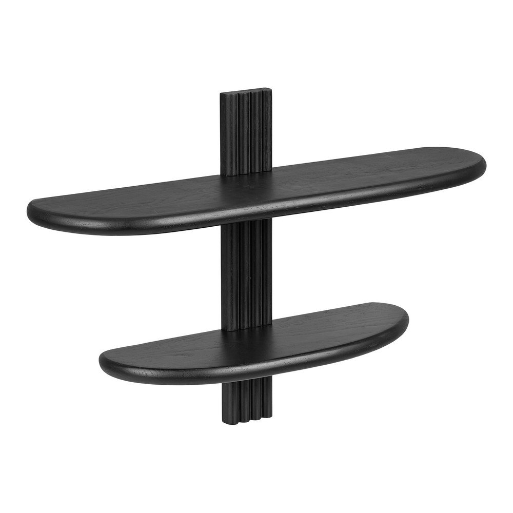 Raft negru etajat din lemn de stejar 65 cm Aliano – House Nordic