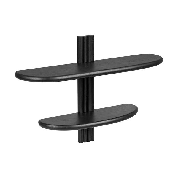 Raft negru etajat din lemn de stejar 65 cm Aliano – House Nordic