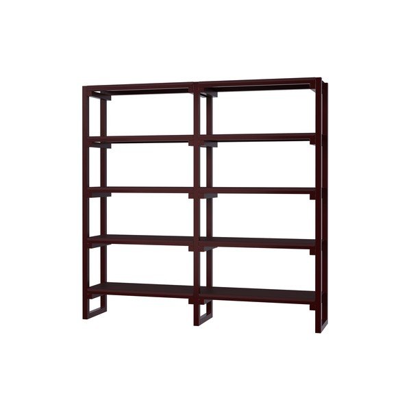 Etajeră burgundy din lemn de fag 184x180x37 cm Noru – noo.ma