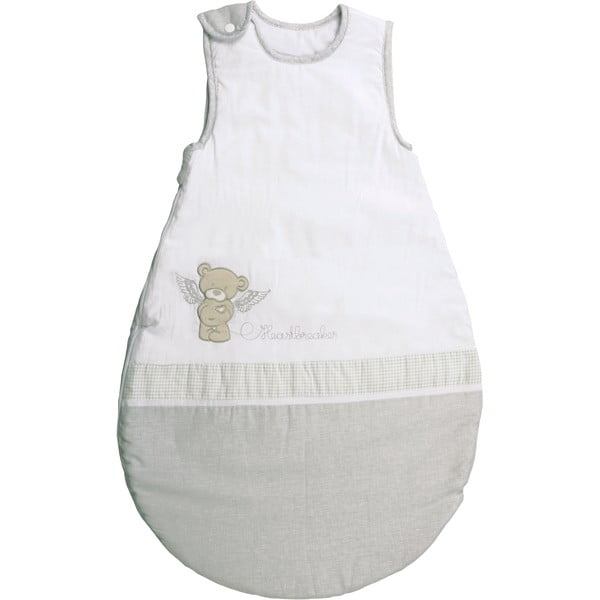 Sac de dormit pentru copii alb/bej din bumbac 45x70 cm Heartbreakerbär – Roba