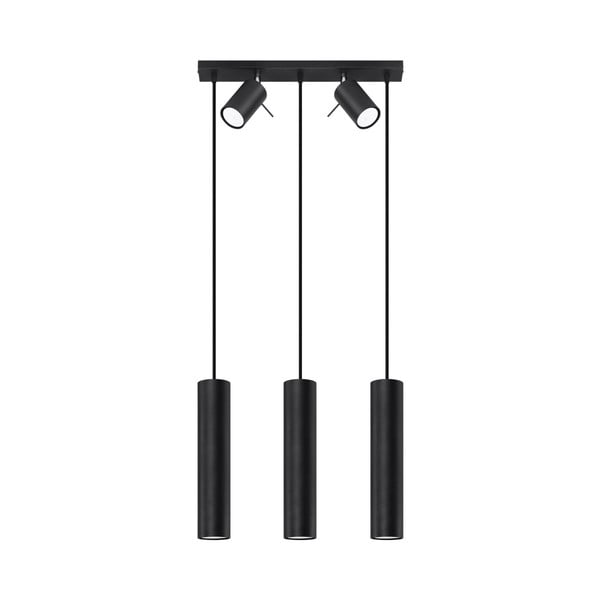Lustră neagră cu abajur din metal 45x5 cm Etna - Nice Lamps
