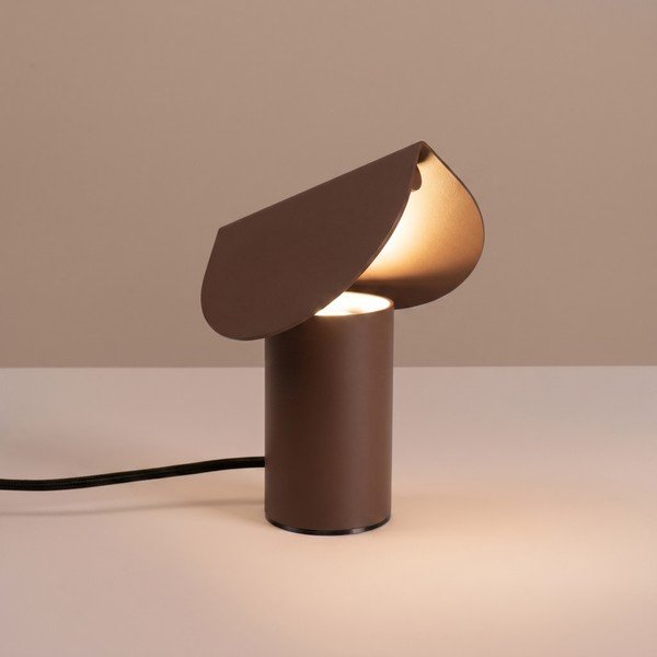 Veioză maro LED din aluminiu (înălțime 15 cm) BISCUIT – Thoro-image-2