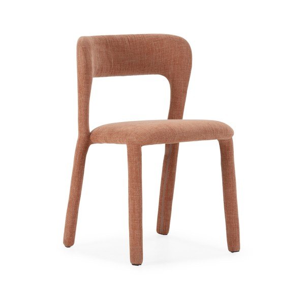 Scaun de living teracotă tapițat Lilia – MOME