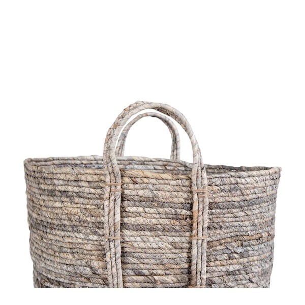 Coș de depozitare din frunze de porumb House Nordic Udine, gri-image-1