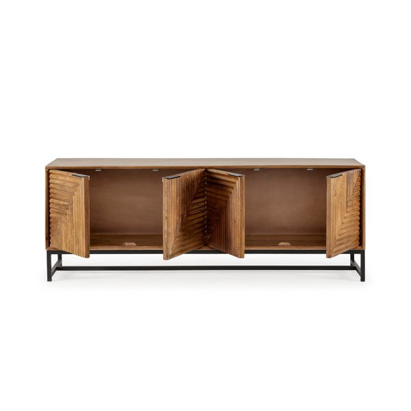 Comodă TV în culoare naturală din lemn de mango 160x58x40 cm Nereida – MOME-image-4